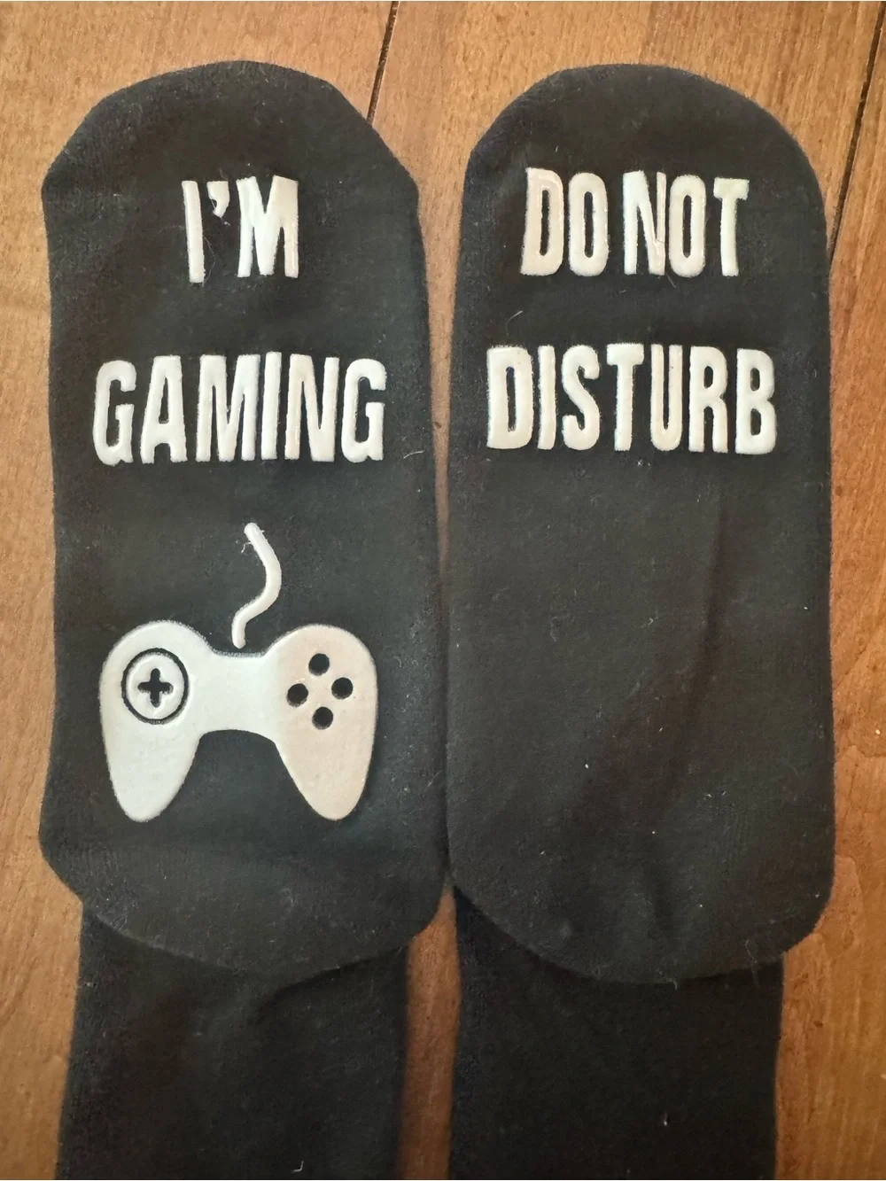 Men’s, Teens, Boys Black Cozy Socks I'm Gaming Do Not Disturb Print in White